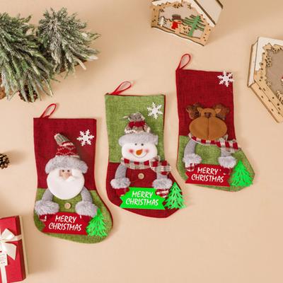 Bag Alphabet Sign Festive Cartoon Design Stocking Gift Pouch for Fireplace Decoration