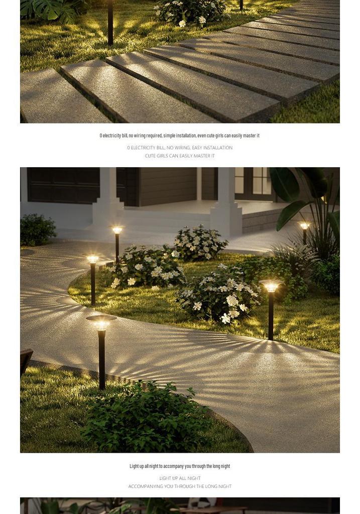 Solar Garden Lawn Lights: Decorative Outdoor Courtyard Landscape Lighting