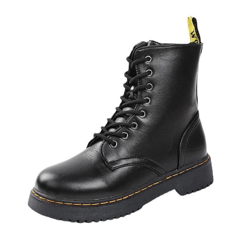 Autumn and Winter Footwear Women's Boots with Thick Soles Comfortable Plus-size Medium Boots