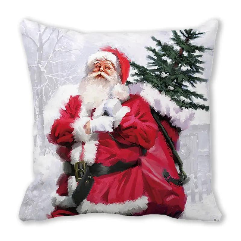 Christmas Decoration Pillow Case Sofa Cushion Cover Bedroom Room Dormitory Home   New Year Gift