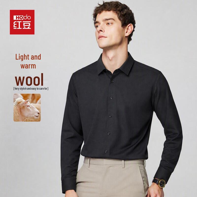 Hodo Men's Wool Blend Long Sleeve Shirt