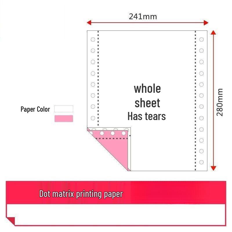 Multi-Part Dot Matrix Printer Paper: Single to Five-Part for Receipts & Delivery Notes.