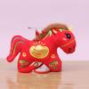 Cartoon Yuanbao Plush Horse Pendant Keychain Lovely Lucky Pony Toy Doll Backpack Suspension Pendant Accessories New Year Gifts