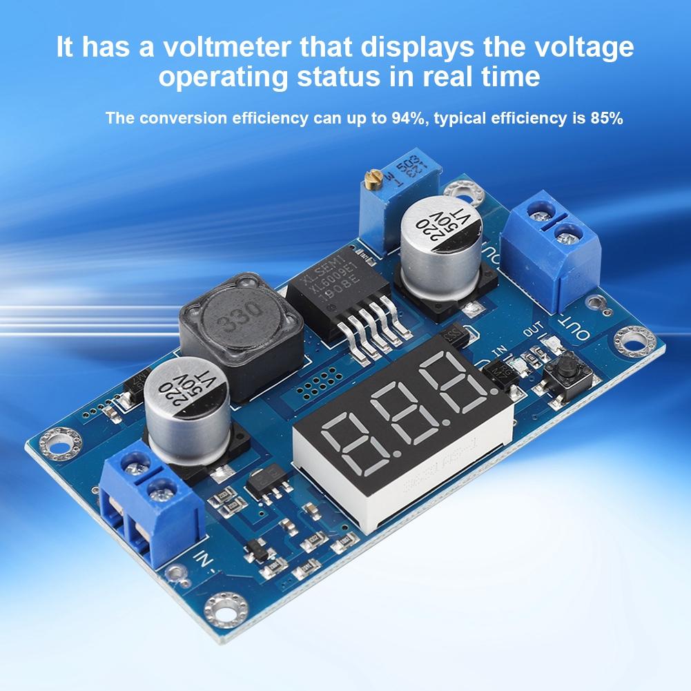 DC DC 4.5V 32V To 5 55V Adjustable Boost Converter Module With Voltmeter Display