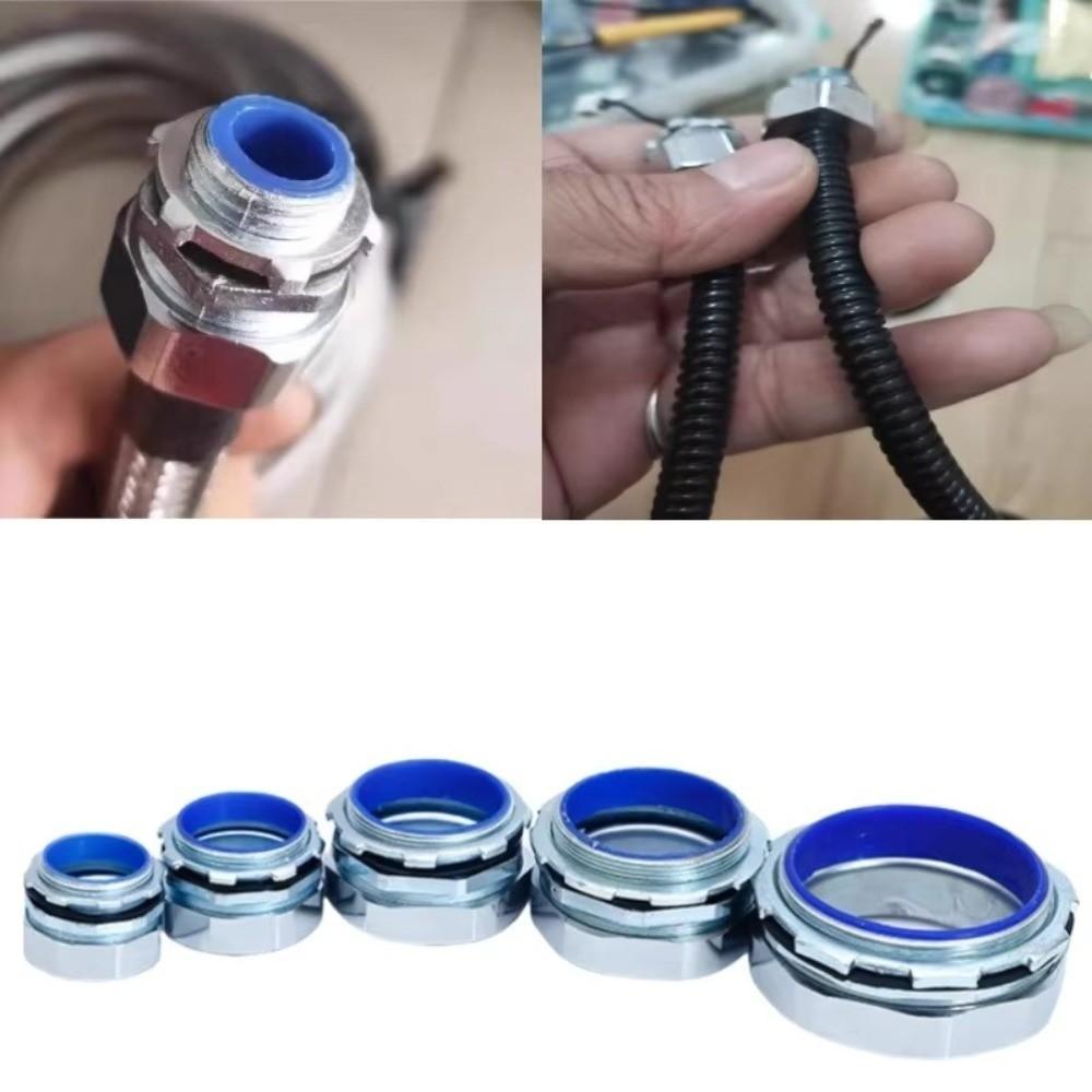 Plastic Coated Threaded Corrugated Pipe Connector Galvanized Wear Resistant Hose Joint Hexagon Head Threaded