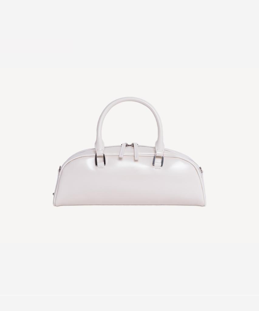 Prends Soin De Toi Half Moon Tote Bowling Bag Cream