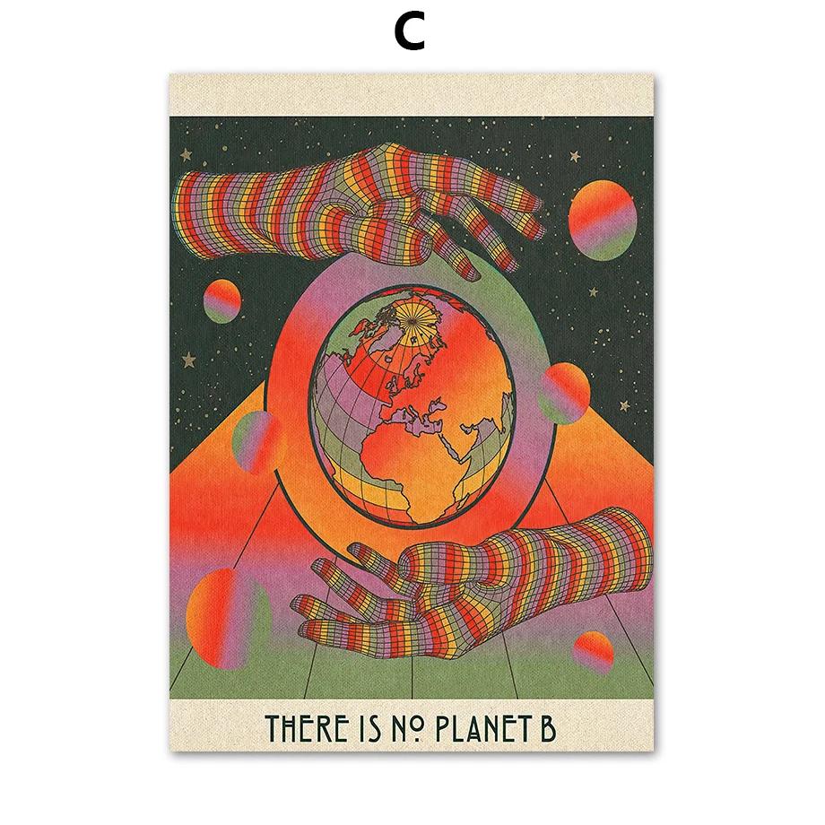 Psychedelic Eye Mushroom Rock Band Retro Boho Wandkunst Nordic Poster Leinwand Malerei Drucke Wandbilder für Wohnzimmer Dekor