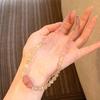 Ladies Handmade Pixiu Bracelet, Strawberry Quartz Citrine Combo, Sweet Chinese Style Travel Gift