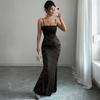 Elegant Style Suspender Hollow Skirt Dress Women's Clothing Autumn and Winter 2025