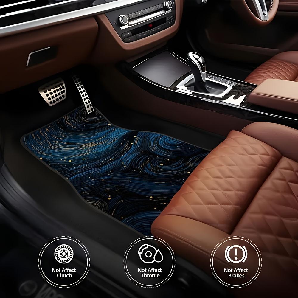 Set Of 4, Dreamy Starry Sky Design, Themed Car Floor Mats, Universal Non-Slip Mats For All Seasons, Pet-Friendly Interior Additi