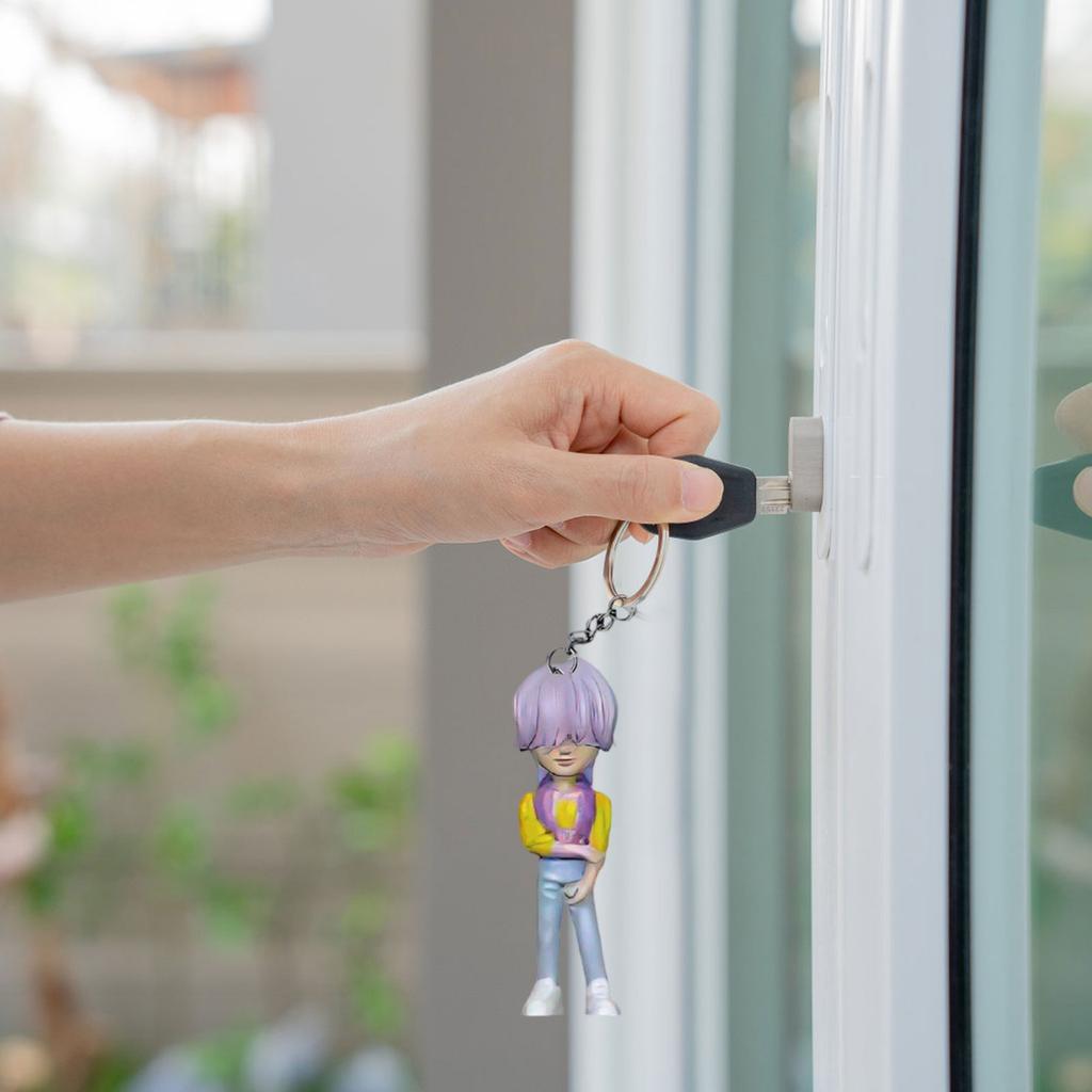 6-piece --Group Figure With Keychain, Windowed Gift Box Packaging