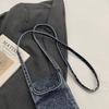 Retro washed denim mobile phone bag casual messenger bag