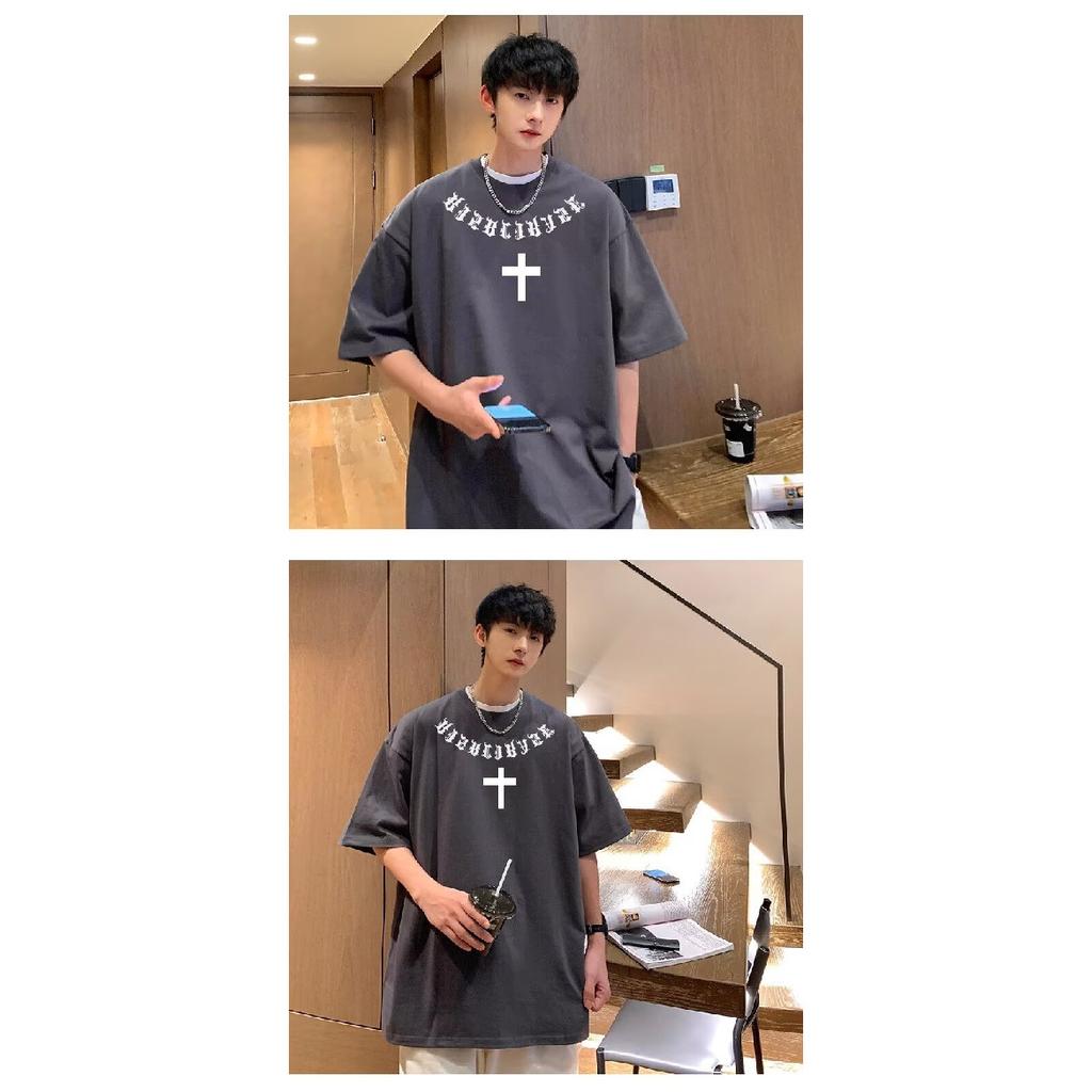 New Short Sleeved T-Shirt For Men In Summer, Korean Style Trend, Simple Half Sleeved Top, Hong Kong Style Loose Casual Brand T-Shirt