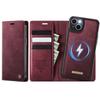 For iPhone 14 Case CASEME C49 Compatible with MagSafe RFID Blocking Detachable Wallet Leather Phone Cover
