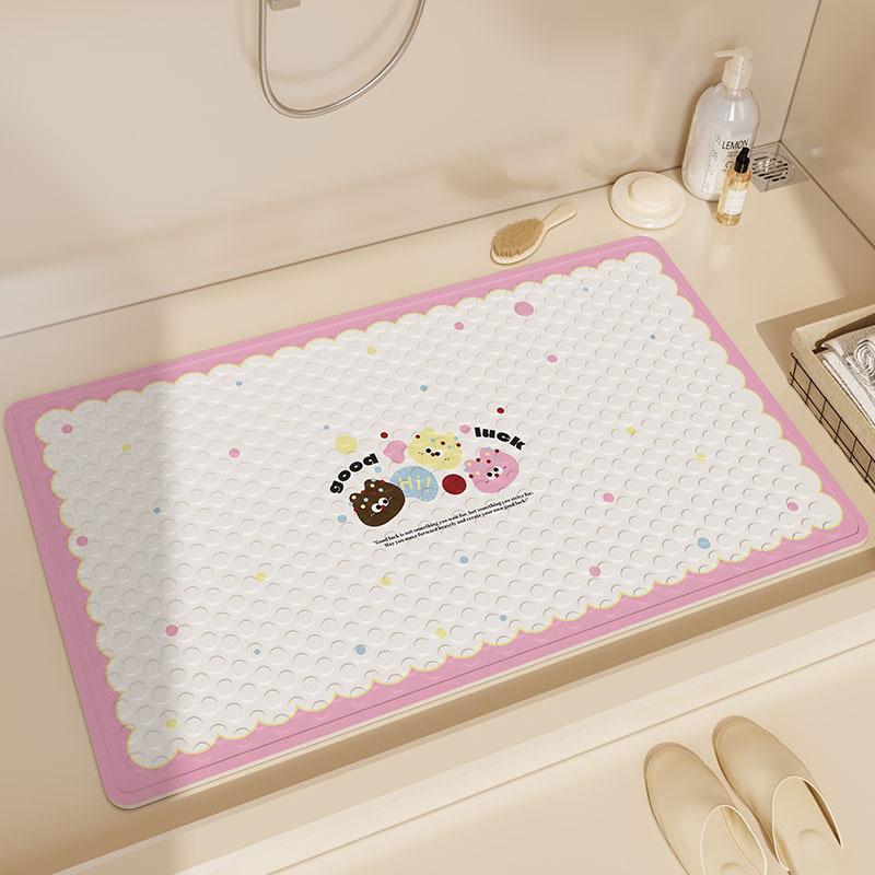 Cartoon Bathroom Bathing Anti-slip Foot Mat for Elderly People Against Falling Floor Mat Bathroom Suction Cup Waterproof Carpet Can Be Scrubbed