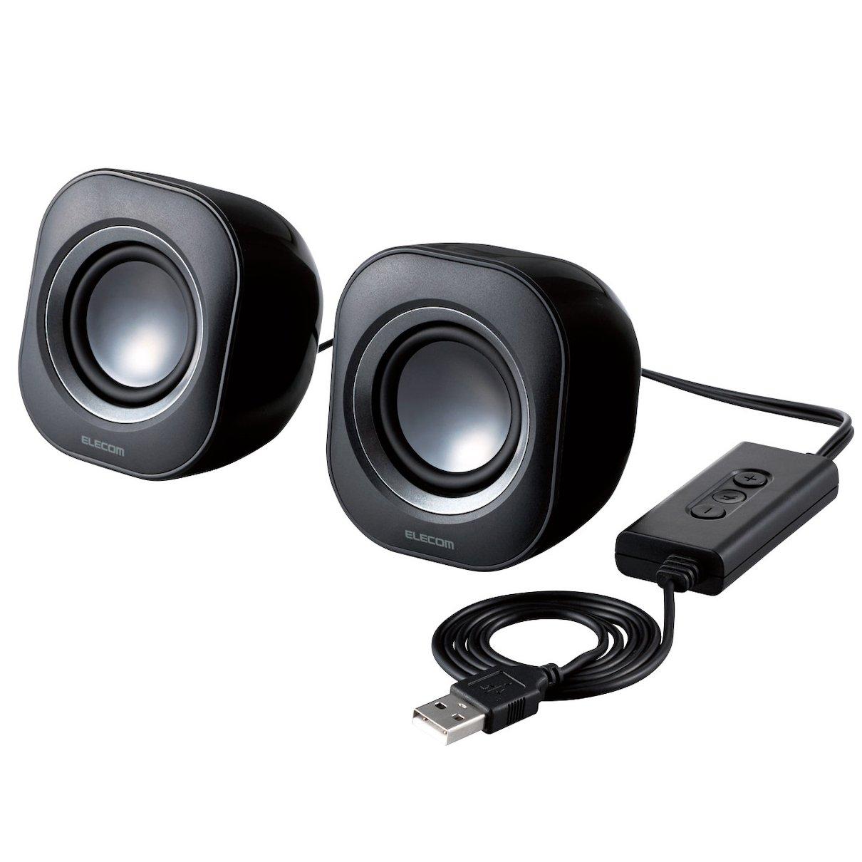 

ELECOM PC Speaker Compact 4W USB Connection Black MS-P08USBBK