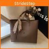 Single Decoration Ribbon Shoulder Underarm Bag Solid Color Handbag Women Fashion