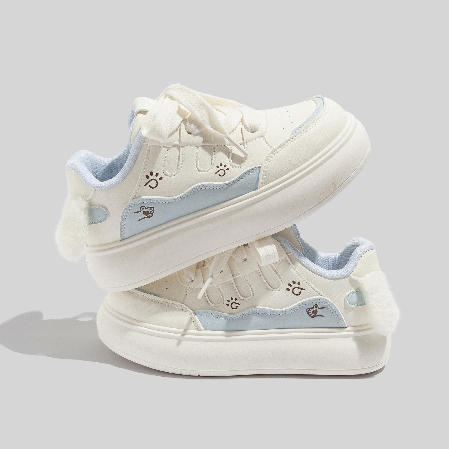 

Belle pudding dog design platform bread, casual high-value student board shoes B 35