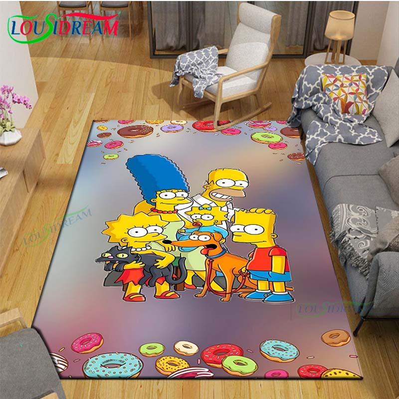 Hot Cartoon TV Role Printed Carpet Outdoor Rug Area Rug Non-slip Carpet Bedroom Decor Carpet for The-A-Simpsons Room Gift