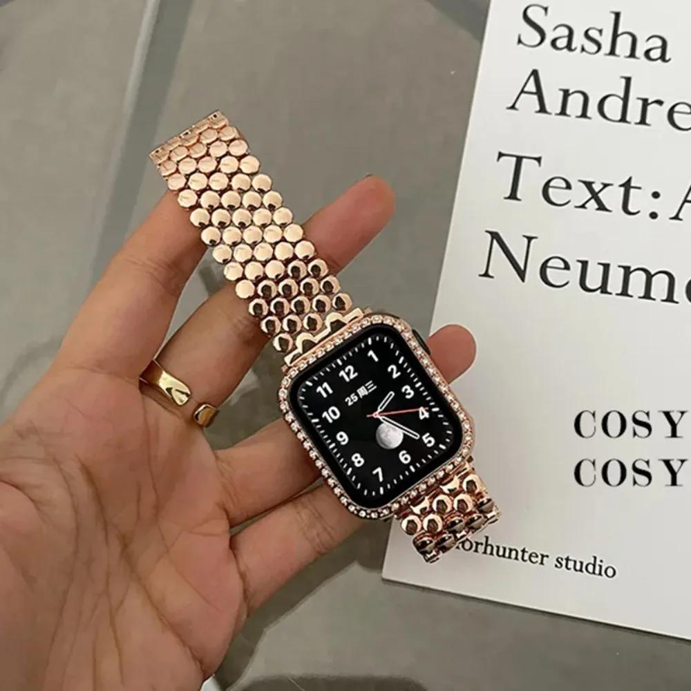 Stainless Steel Strap For Apple Watch 10 9 8 7 42mm 46 41mm 45 Ultra 2 49mm 40 44 Band For IWatch 6 5 4 SE 38mm Bracelet