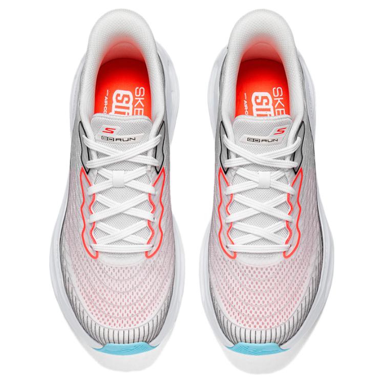 Skechers MEN'S GO Cushioning Abrasion Resistant Low top Casual Running Shoes Men's White 220425-WMLT