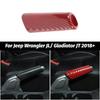 Console Center Handbrake Decor rim for Jeep Wrangler JL JT 18+ Red Carbon Fiber