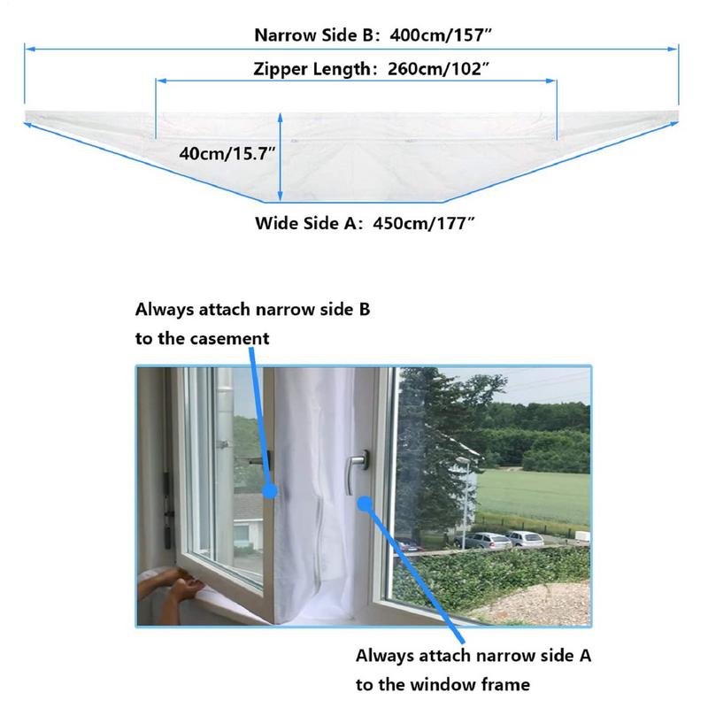 Fönstertätningsduk för luftkonditionering Justerbar tätningsduk för luftkonditionering för skjutdörr Hemmets AC-ventil Värme- och regnskydd