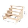 Wood Display Stand MultiFunctional Figurine Collection Shelf Tiered Design Wooden Riser for