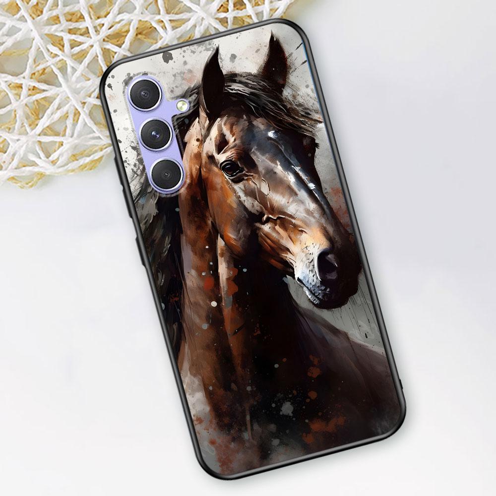Horse Case for Samsung Galaxy A51 A53 A54 A31 A52 A12 A13 A21s A22 A32 A11 A22 A33 A41 A52s A73 A14 A24 TPU Phone Cover