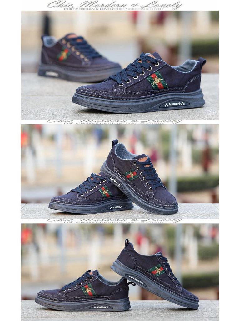 Herren 2025 Atmungsaktive Canvas Skate Schuhe - Geruchsresistent, Weiche Sohle, Abriebfest, Vielseitiges Freizeit-Schuhwerk.