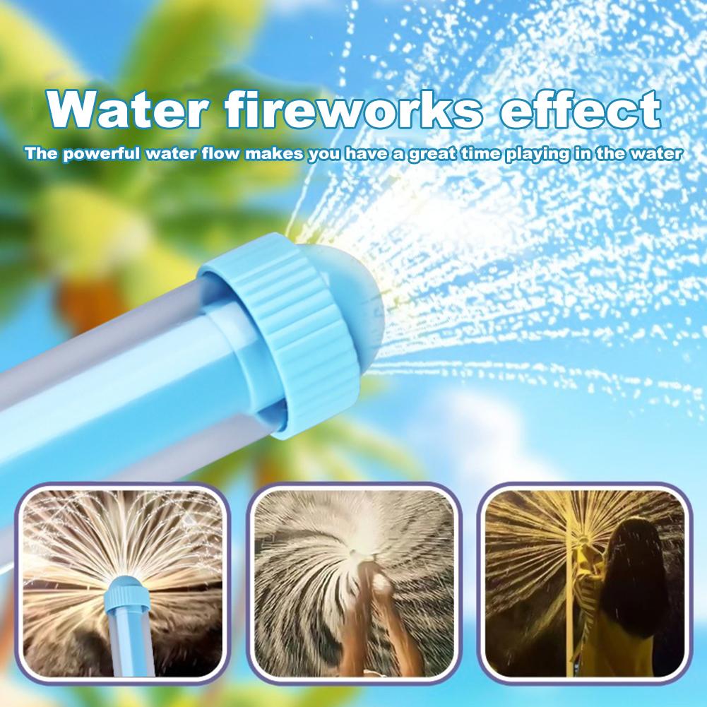 Fireworks Water Gun Beach Water Fighting Toy Large Capacity Tube Outdoor Water Toy Pull-Out Sprinkler Toy for Bathing Pool Party