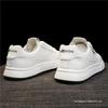 Women's White Versatile Sneakers - Flat, Thick Sole, Stylish 2025 Design for Spring and Autumn