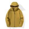 Unisex Waterproof Soft Shell Trekking Jacket with Fleece Lining and Hood for Outdoor Sports