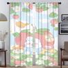 Cute Kitchen Curtains for Living Room Shades Window Curtain Home Interior Curtains 2 Pieces Tulle for Bedroom Partition Blackout