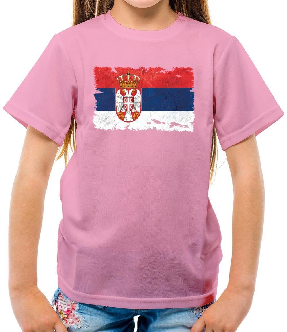 Serbia Grunge Style Flag - Kids T-Shirt - Belgrade Serbian Country Flags 100