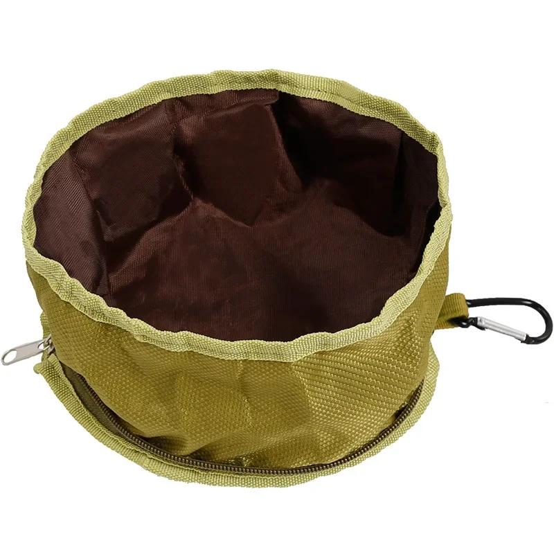 Big Volume Dog Drinking Container Foldable Dog Water Bowl Food Storage Bag Outdoor Hiking Travel Folding Pet Bowl 1100ML