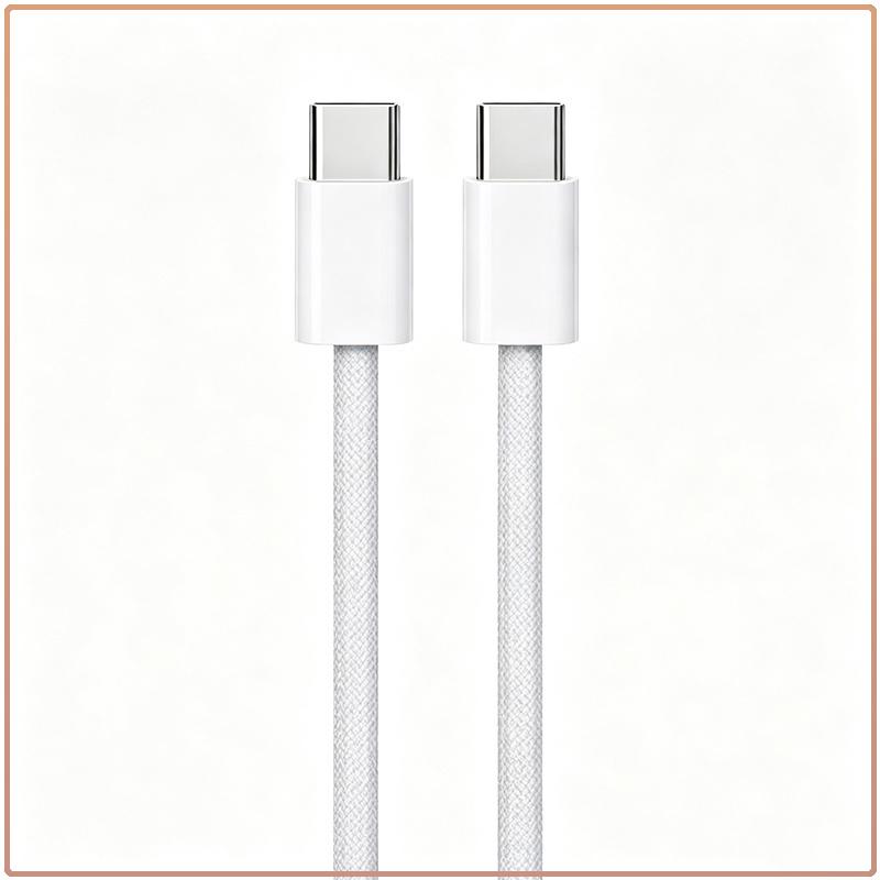 Original Apple 1M USB‑C to USB‑C Braided Charging Cable Stable Power Delivery Durable Type‑C Cord Fast Charging Wire For Mobile Phone