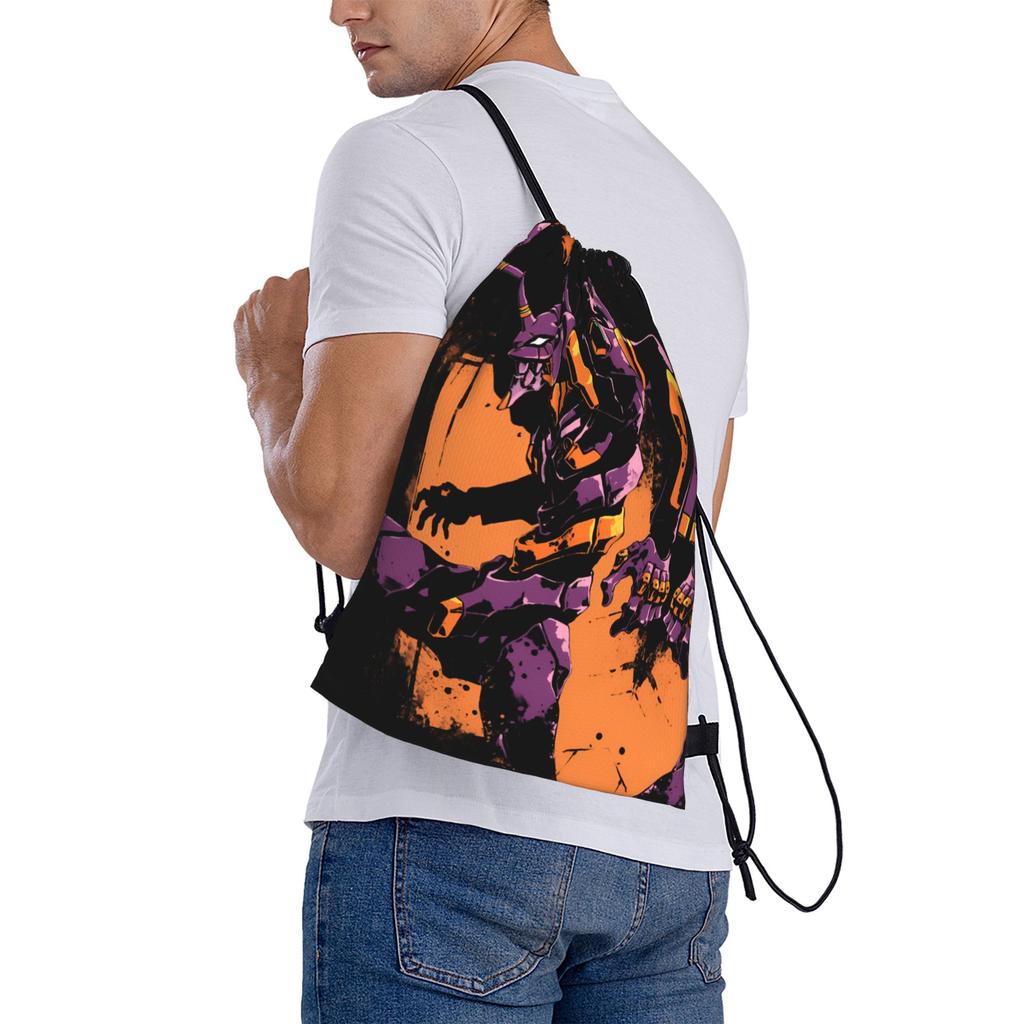 Custom EVA Evangelions Drawstring Bags for Shopping Yoga Backpacks Women Men Manga Sports Gym Sackpack