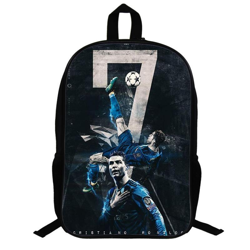Zaino a Tema Ronaldo per Fan di Calcio Zaino per Studenti Scolastici Zaino per Bambini da 17 Pollici