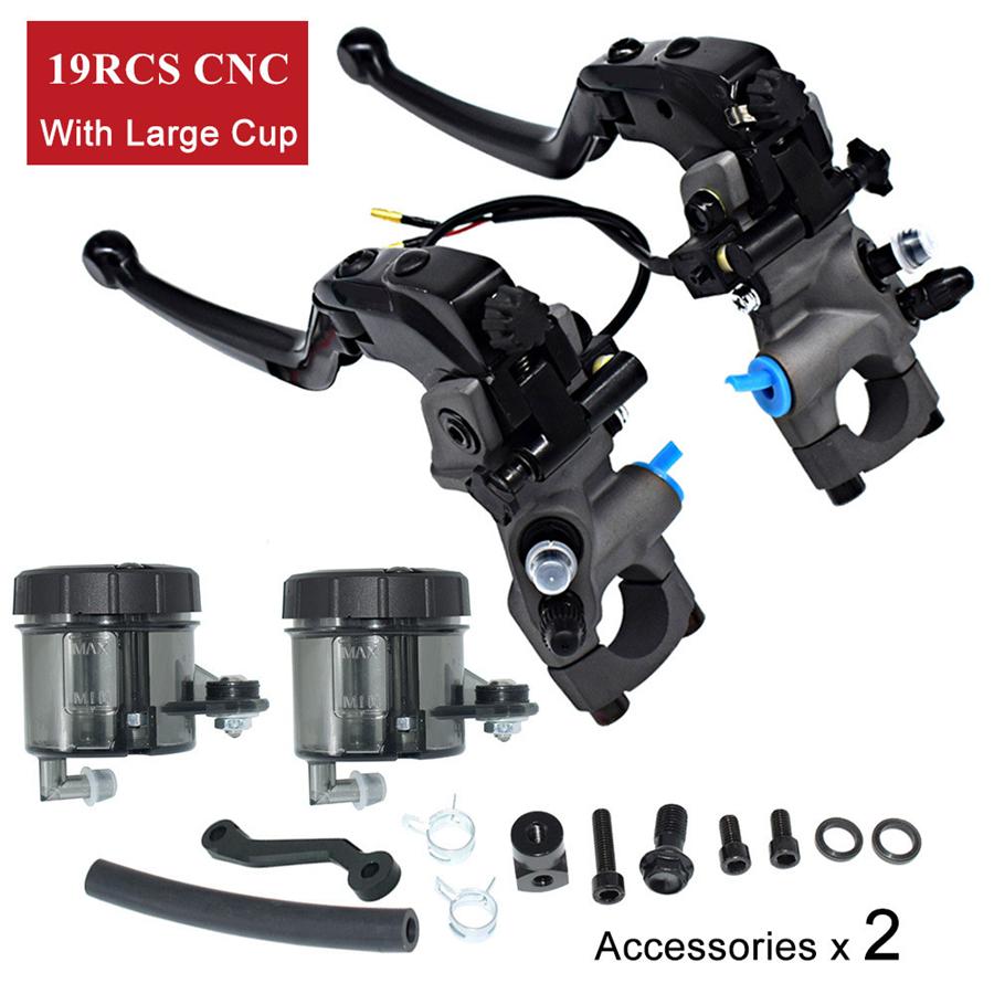 

Pair CNC 19 RCS Foldable Motorcycle Brake Master Cylinder clutch Radial Brake Pu