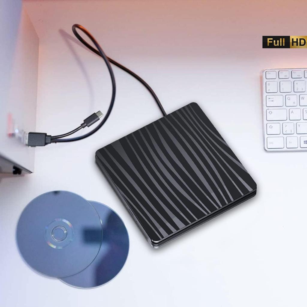 External Blu Ray Drive, USB 3.0 Type-C Blu Ray Burner Blu-Ray Reader and Writer 3D BD-ROM Optical DVD Recorder BD-RE Bluray Play