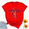 Funny Spicy Life Chili Pepper Graphic Cotton Tee Oversized Crewneck Casual Everyday Outfit Tshirt Aesthetic Kitchen Hum Tops