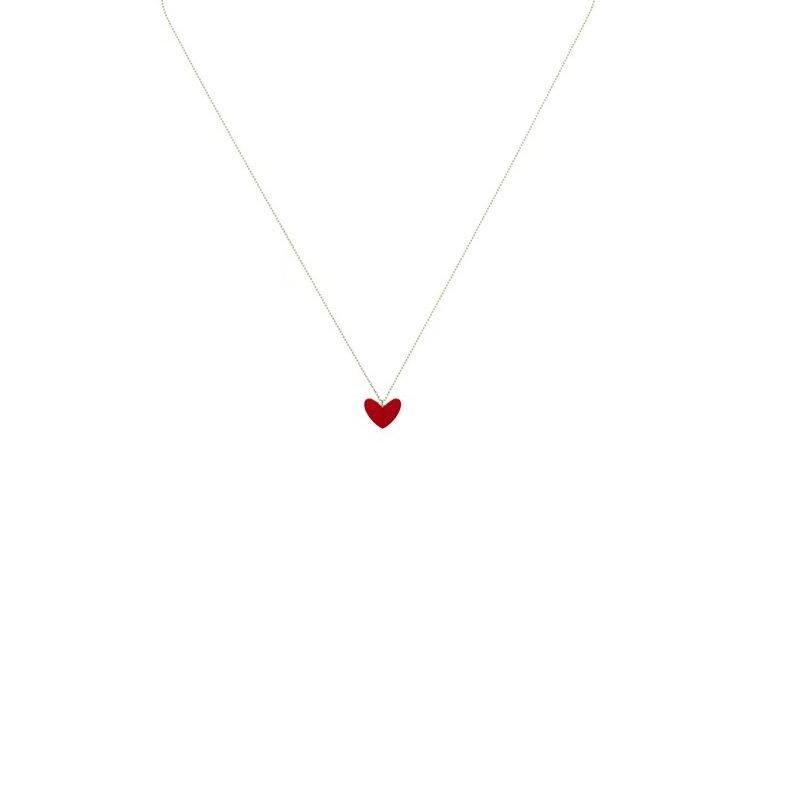 Colar de Prata de Lei 925 com Pingente de Coração Banhado a Ouro 14K - Joia de Verão Feminina de Alta Qualidade, Não Desbota