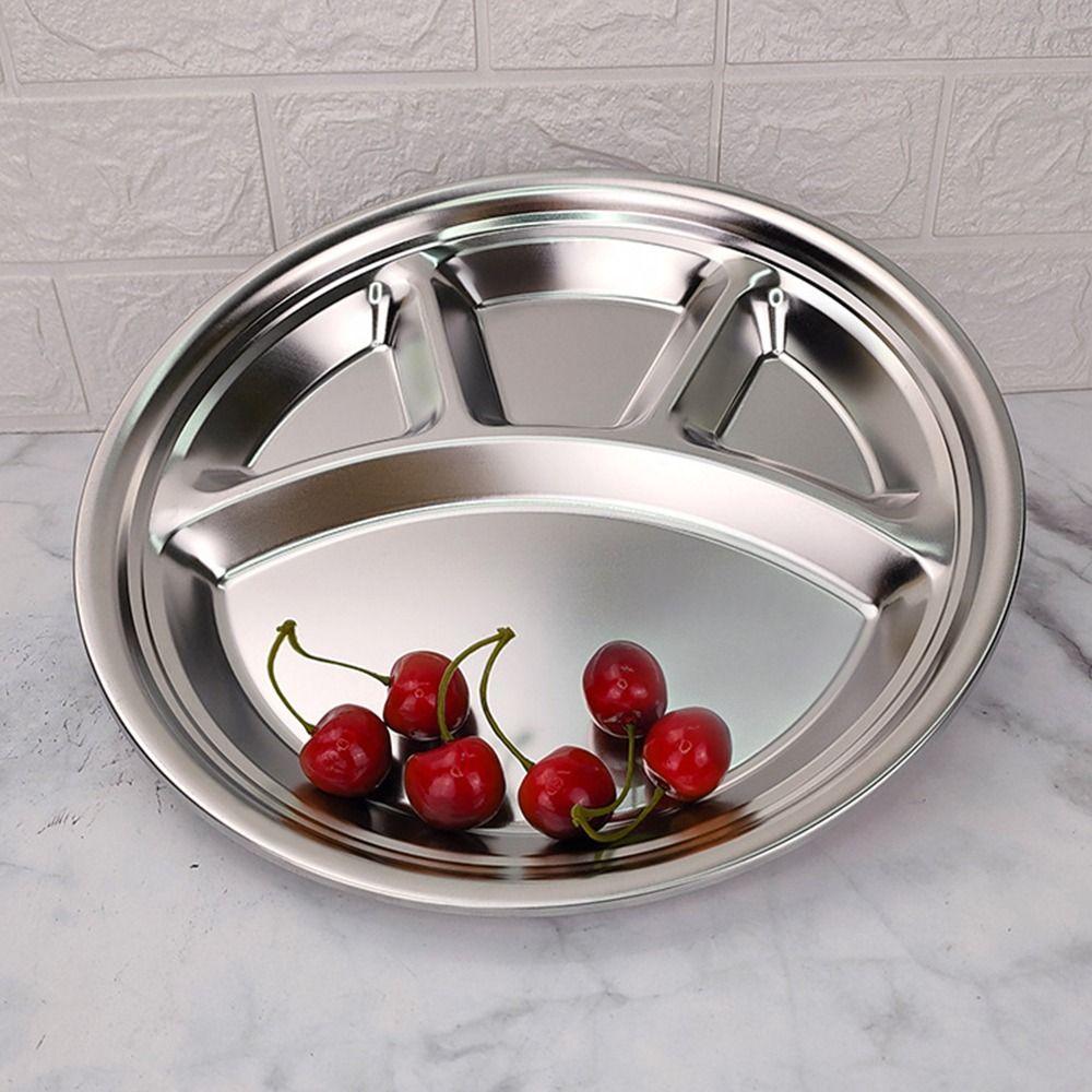 1 Pièce Plateau Divisé 4 Compartiments Plateau de Restaurant de Magasin de Fast-Food Plateau de Service Alimentaire Durable