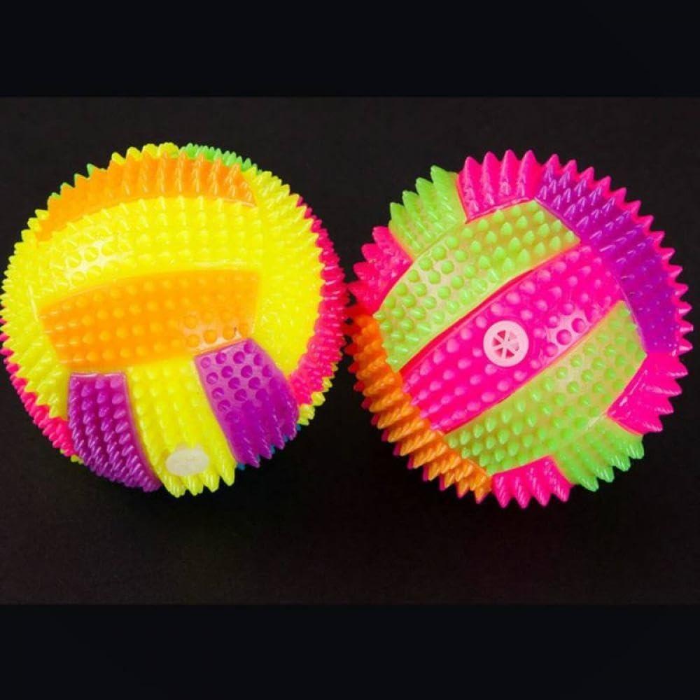Glowing Ball Dog Toy Led Puppy Bouncy Chew Dog Ball Molar Toy Pet Color Light Ball Interactive Toys for Cats Small Dogs