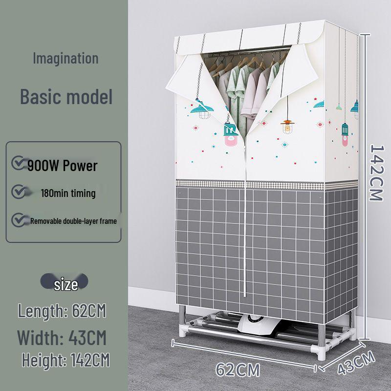 Thickened Steel Pipe Cloth Wardrobe for Bedroom or Dorm Storage, Winter Style