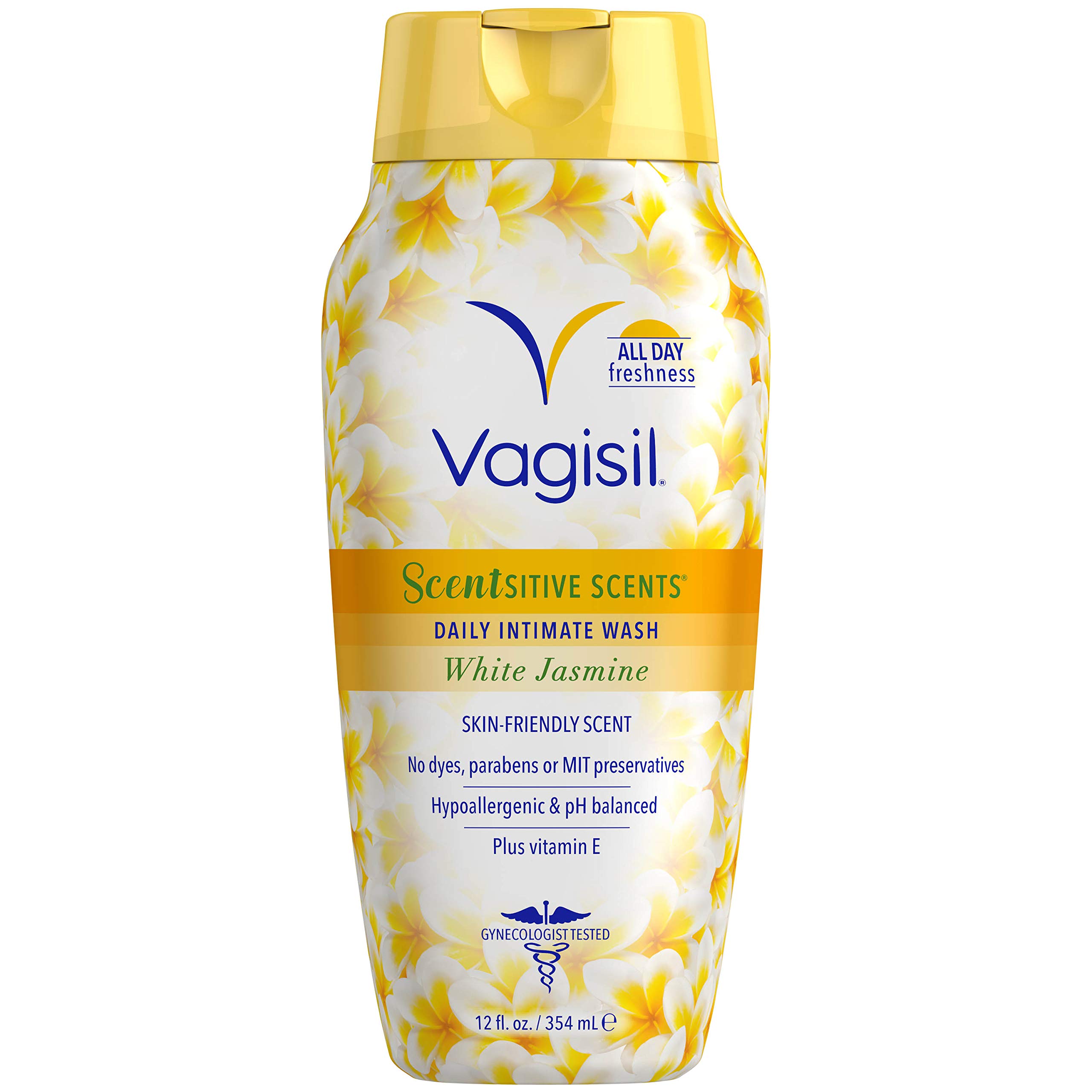 

Vagisil Daily Scentitive Scent Plus Женственный интимный аромат для киски Белый 12 жидких унций, мытье, жасмин,