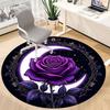 1pc Purple Rose Decorative Chair Carpet for Office  Machine Washable Rug for Office,  Good Gift for Family or Friends yy251225239
