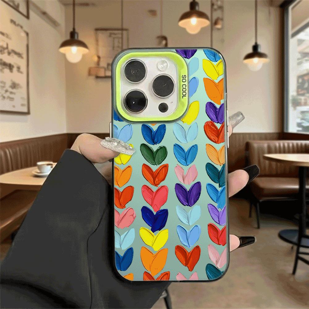 Colorful Heart Shaped Paint Swatches Hard Phone Case for Xiaomi Redmi Note 15 14 13 12 11 Pro Plus Shockproof Protective Cover