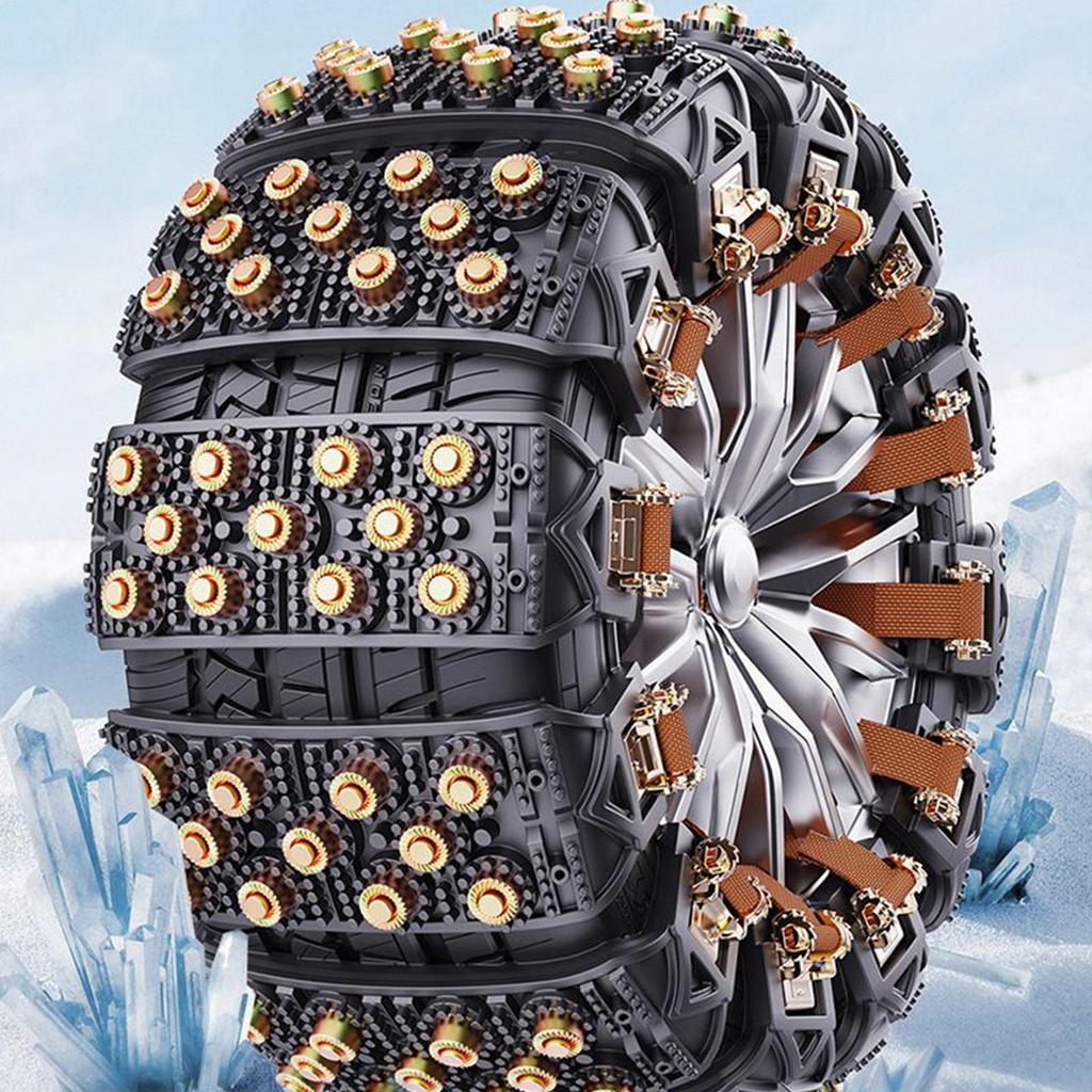 8pcs Winter Tire Snow Chains Anti-Slip Car Snow Tire Chains Fit 165-265mm Wheel Auto Tyre Chains For Car Emergency Safe Chain